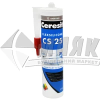 Герметик для швів Ceresit CS 25 FlexSilicone 280 мл сірий цемент