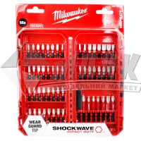 Набір біт MILWAUKEE SHOCKWAVE 56 шт з тримачем пластиковий кейс