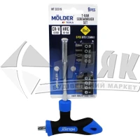 Викрутка Т-подібна MOLDER з насадками 8 шт Cr-V