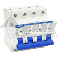 Вимикач автоматичний Chint NXB-63 4Р 50А 6кА С