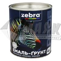 Емаль-ґрунт алкідна ZEBRA PROF 020Р 2,5 кг срібляста