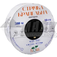 Стрічка крапельна FLORA 6 mils (0,16 мм) 10 см х 500 м з плоским емітером