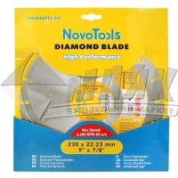 Диск алмазний відрізний NovoTools Standard 230×7×22,23 мм сегментований