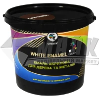 Емаль акрилова для дерева та металу Спектр Lux Line White Enamel 0,85 кг коричнева глянцева