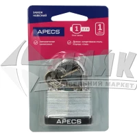 Замок навісний відкритий (амбарний) Apecs PDS-65-50 (UA) 3 ключі стальний