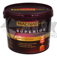 Фарба інтер'єрна Magnat Pro Latex Superior 3 база А латексна 2,7 л біла глибокоматова