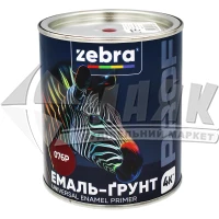 Емаль-ґрунт алкідна ZEBRA PROF 076Р 0,8 кг темно-вишнева