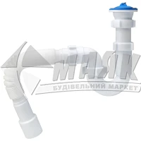 Сифон для кухні з гнучкою трубою прямоточний ANI Plast D0115 1 1/2" 70×50/40 мм