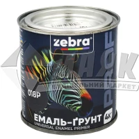 Емаль-ґрунт алкідна ZEBRA PROF 018Р 0,25 кг темно-сіра