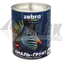Емаль-ґрунт алкідна ZEBRA PROF 076Р 2,5 кг темно-вишнева