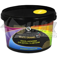 Емаль акрилова для дерева та металу Спектр Lux Line White Enamel 2 кг жовта глянцева