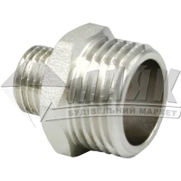 Ніпель різьбовий редукційний FADO 1/2×1/4" зовнішня різьба нікель