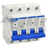 Вимикач автоматичний Chint NXB-63 4Р 25А 6кА С