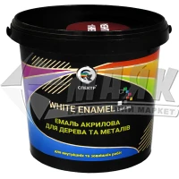 Емаль акрилова для дерева та металу Спектр Lux Line White Enamel 0,85 кг темно-вишнева глянцева