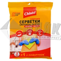 Серветки для прибирання віскоза Chisto ПРАКТИК універсальна 3+1 шт