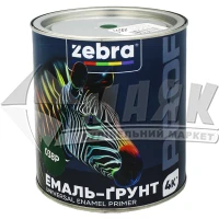 Емаль-ґрунт алкідна ZEBRA PROF 038Р 0,8 кг темно-зелена
