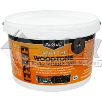 Лак для деревини Arsal WOODTONE AQUA 3в1 акриловий просочувальний 2 л тик