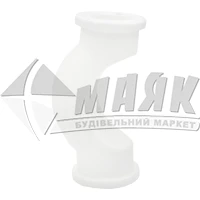Обвід поліпропіленовий муфтовий короткий ASCO 25 мм білий