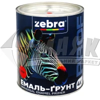Емаль-ґрунт алкідна ZEBRA PROF 075Р 2,5 кг червона