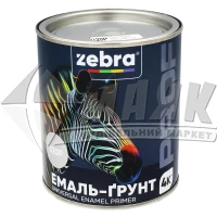 Емаль-ґрунт алкідна ZEBRA PROF 020Р 0,8 кг срібляста