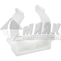 Кріплення для труб одинарне ASCO 32 мм біле
