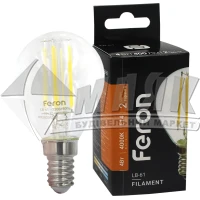 Лампа світлодіодна рефлекторна Feron 4Вт Е14 G45/Р45 4000°К (LB-61)
