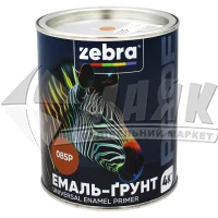 Емаль-ґрунт алкідна ZEBRA PROF 085Р 0,8 кг жовто-коричнева