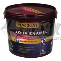 Емаль акрилова для дерева та металу Magnat Pro Ceramic Aqua Enamel 2,7 л база А біла напівматова