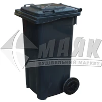 Контейнер для сміття Алеана пластиковий з кришкою двоколісний 120 л