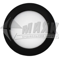 Світильник світлодіодний круглий вбудований Maxus 1-RDL-0641-IP-BL 6Вт 4100°К IP44 чорний