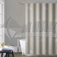 Шторка у ванну кімнату SCT-006 180×180 см поліестер бежева