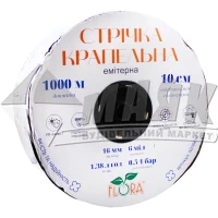 Стрічка крапельна FLORA 6 mils (0,16 мм) 10 см х 1000 м з плоским емітером