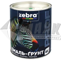 Емаль-ґрунт алкідна ZEBRA PROF 036Р 2,5 кг зелена