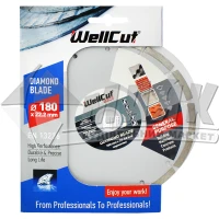 Диск алмазний відрізний Wellcut Promo 180×7×22,23 мм сегментований