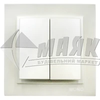 Вимикач двоклавішний Mono Electric DESPINA перлина