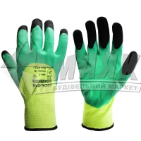 Рукавиці трикотажні робочі захисні Doloni EXTRAGRAB №4537 XL (10) покриття латекс подвійний облив жовті