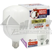 Лампа світлодіодна циліндр HOROZ TORCH-30 30Вт Е27 6400°К