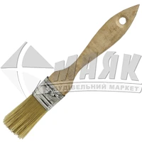 Пензель малярний плоский Профі 30 мм натуральний ворс дерев'яна ручка