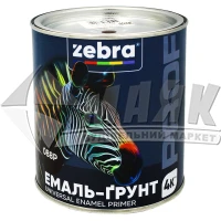 Емаль-ґрунт алкідна ZEBRA PROF 088Р 0,8 кг темно-коричнева