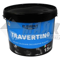 Штукатурка декоративна силоксанова фасадна ELEMENT Decor Travertino 15 кг