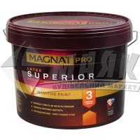 Фарба інтер'єрна Magnat Pro Latex Superior 3 база А латексна 9 л біла глибокоматова