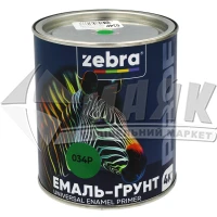 Емаль-ґрунт алкідна ZEBRA PROF 034Р 0,8 кг світло-зелена