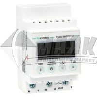 Реле захисту від перенапруги на DIN-рейку Hs-Electro УКН-40 40A з термозахистом
