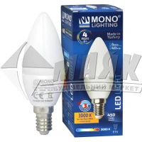 Лампа світлодіодна свічка MONO Lighting 4Вт Е14 C35 3000°К