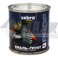 Емаль-ґрунт алкідна ZEBRA PROF 090Р 0,25 кг чорна