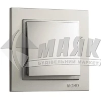 Вимикач одноклавішний Mono Electric DESPINA срібло